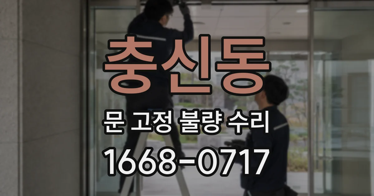 충신동 문 고정 불량 수리
