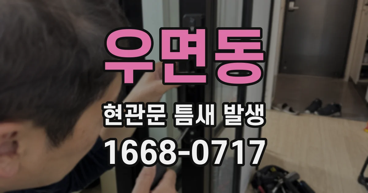 우면동 현관문 틈새 발생