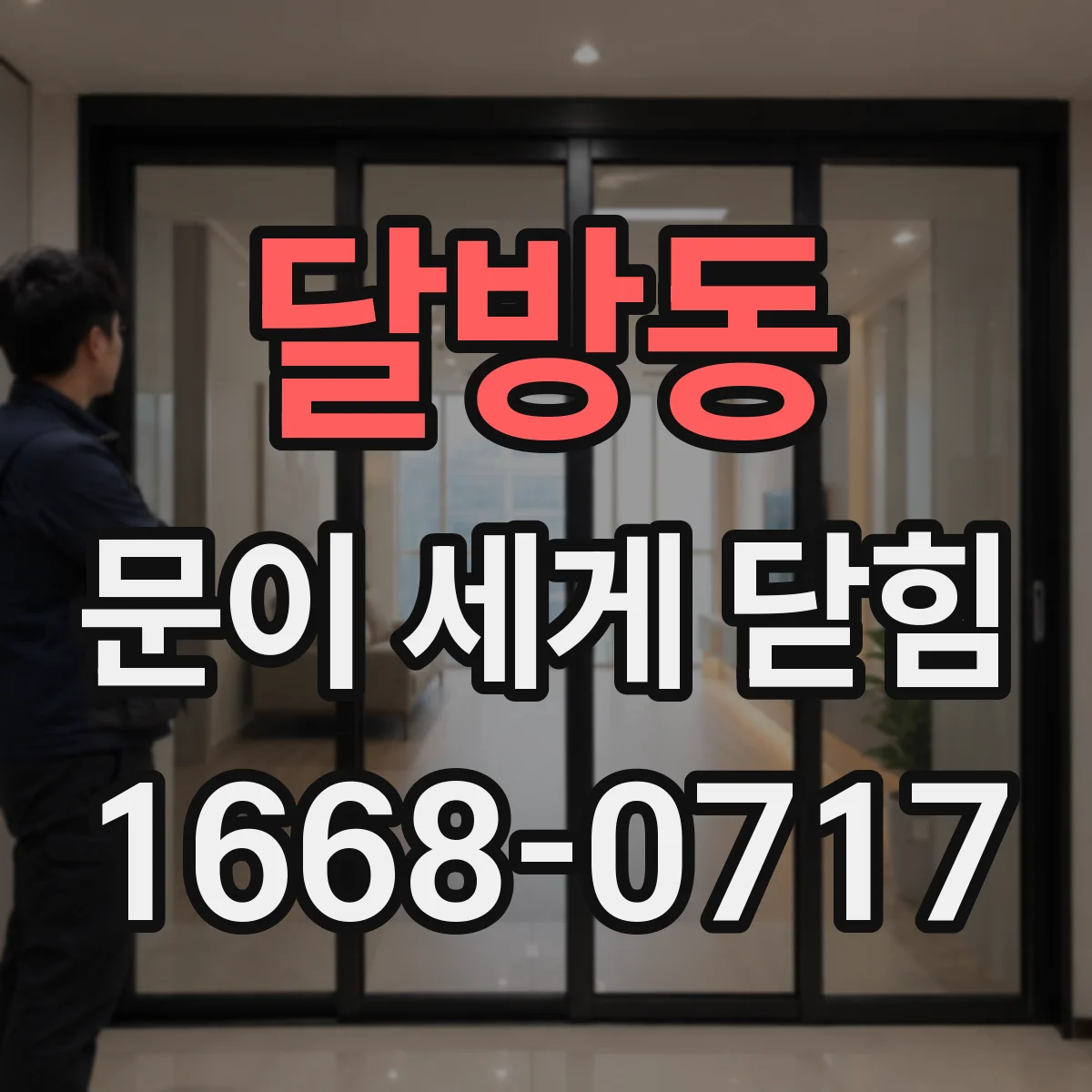 달방동 문이 세게 닫힘
