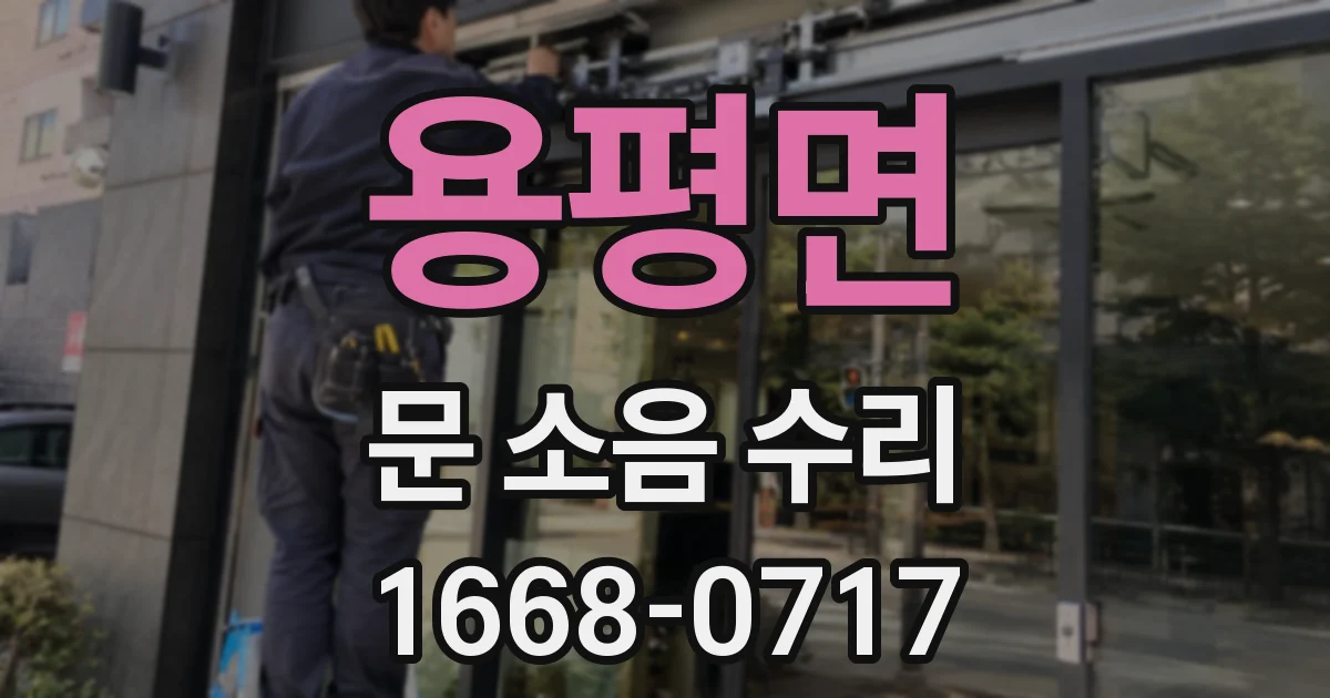 용평면 문 소음 수리