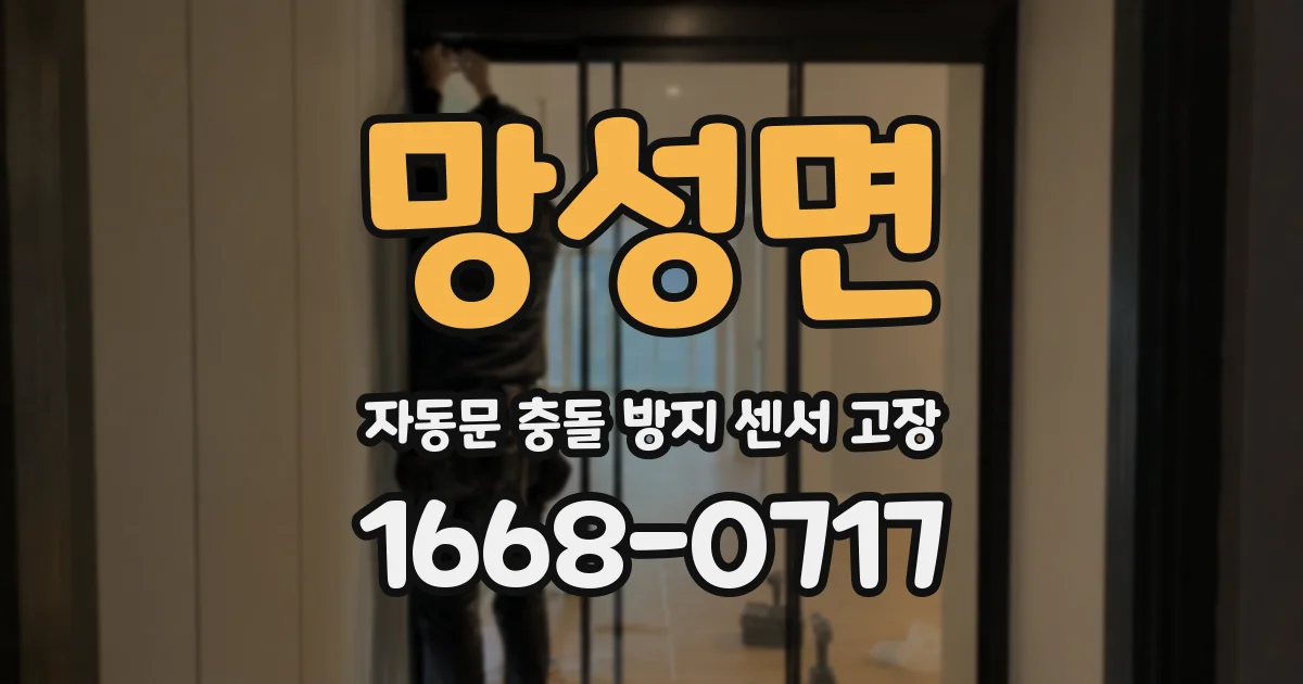 망성면 자동문 충돌 방지 센서 고장