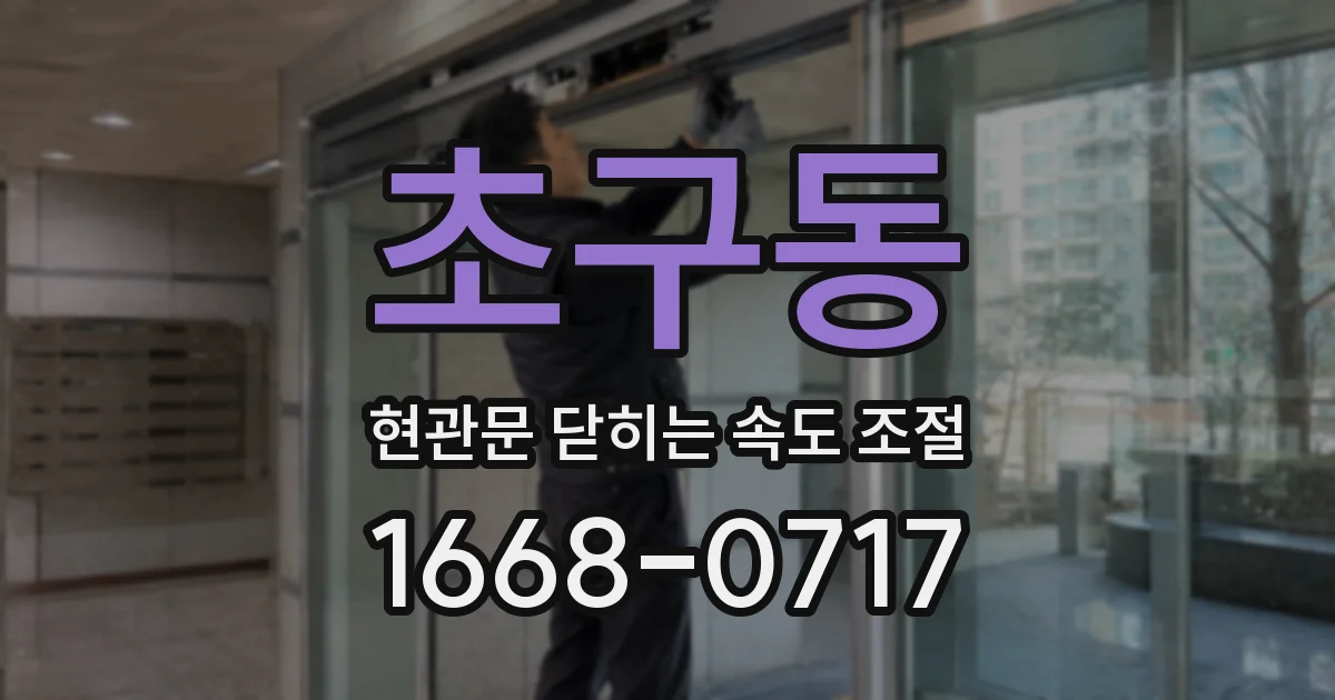 초구동 현관문 닫히는 속도 조절