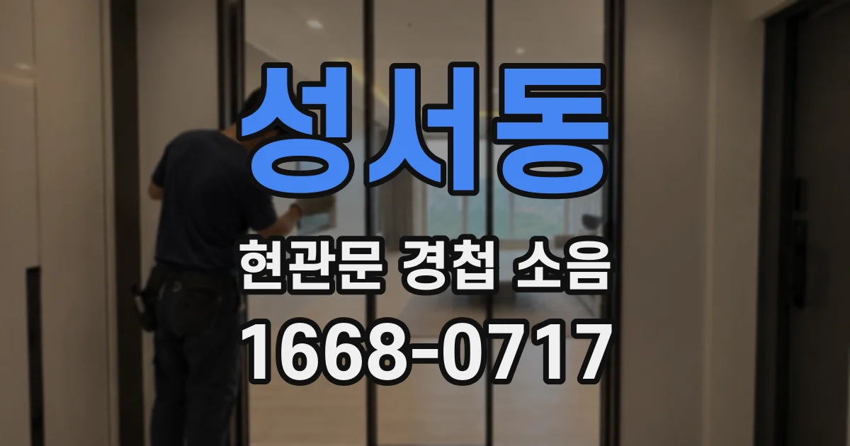 성서동 현관문 경첩 소음