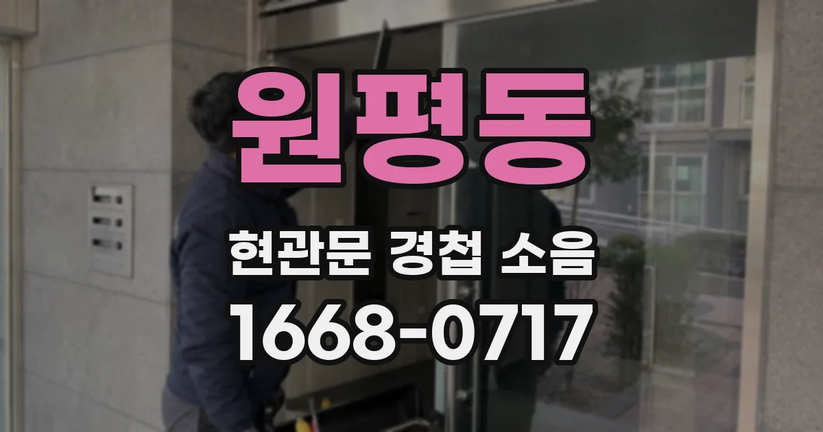 원평동 현관문 경첩 소음