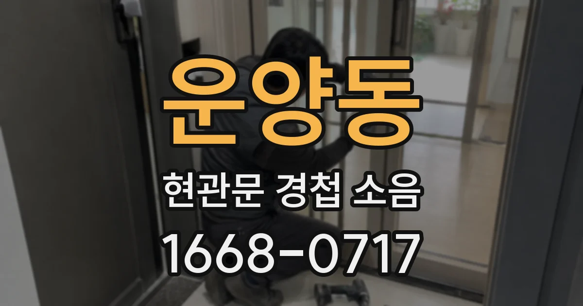 운양동 현관문 경첩 소음
