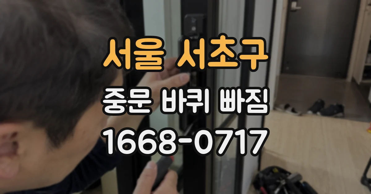 서울 서초구 중문 바퀴 빠짐