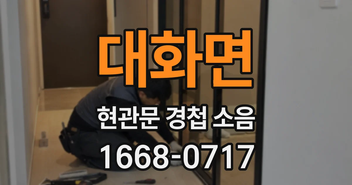 대화면 현관문 경첩 소음