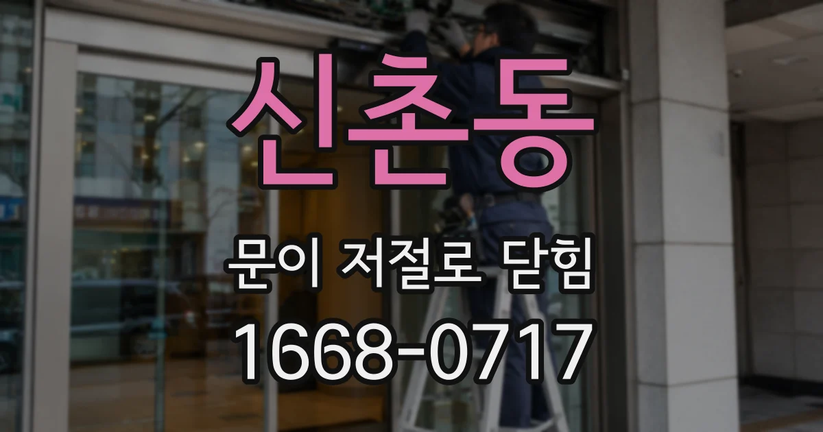신촌동 문이 저절로 닫힘