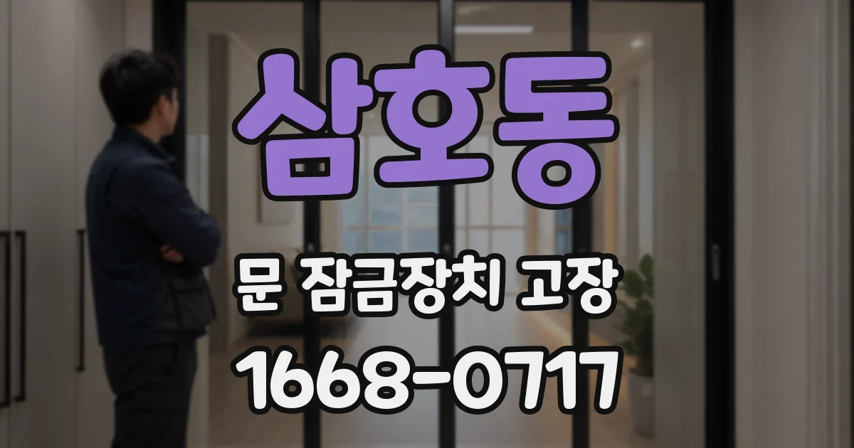 삼호동 문 잠금장치 고장