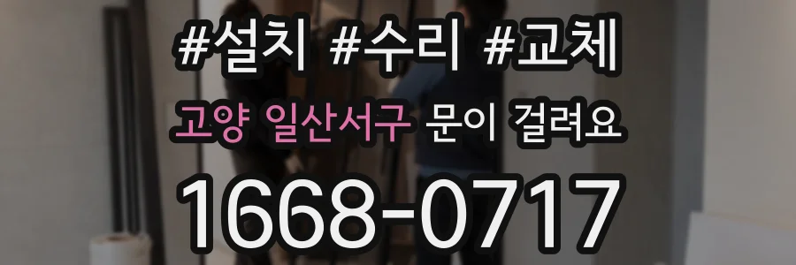 고양 일산서구 문이 걸려요