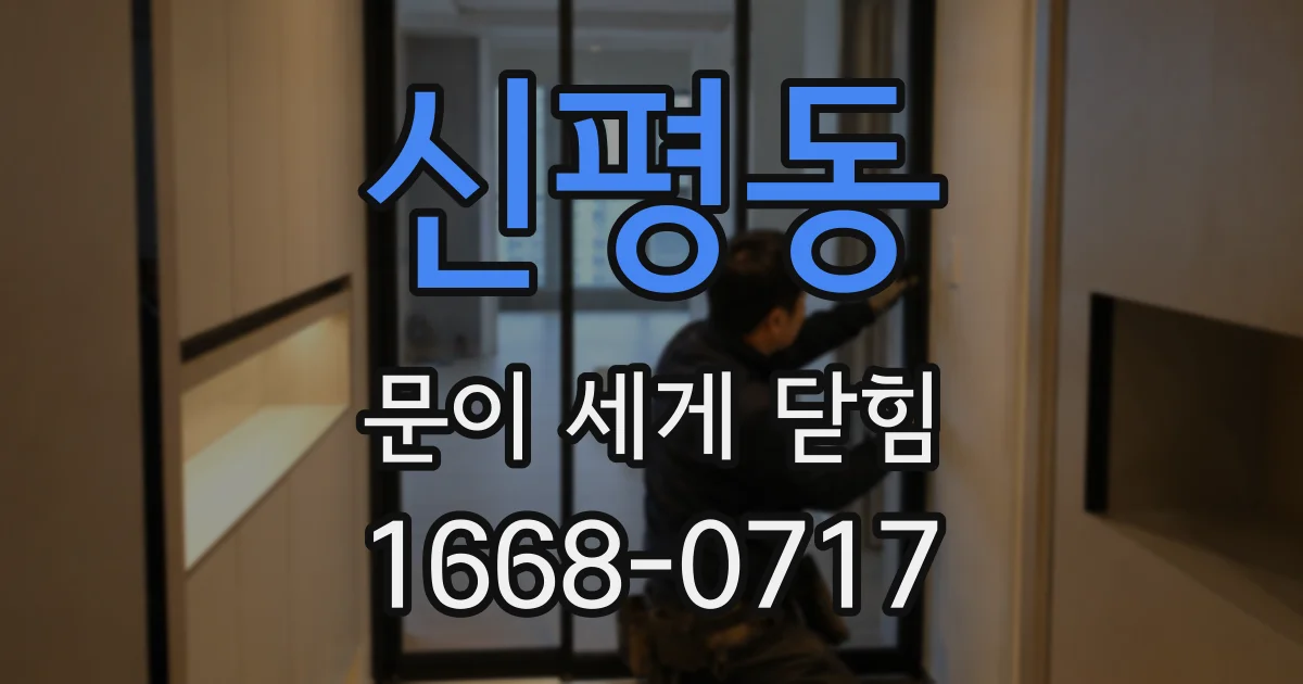 신평동 문이 세게 닫힘