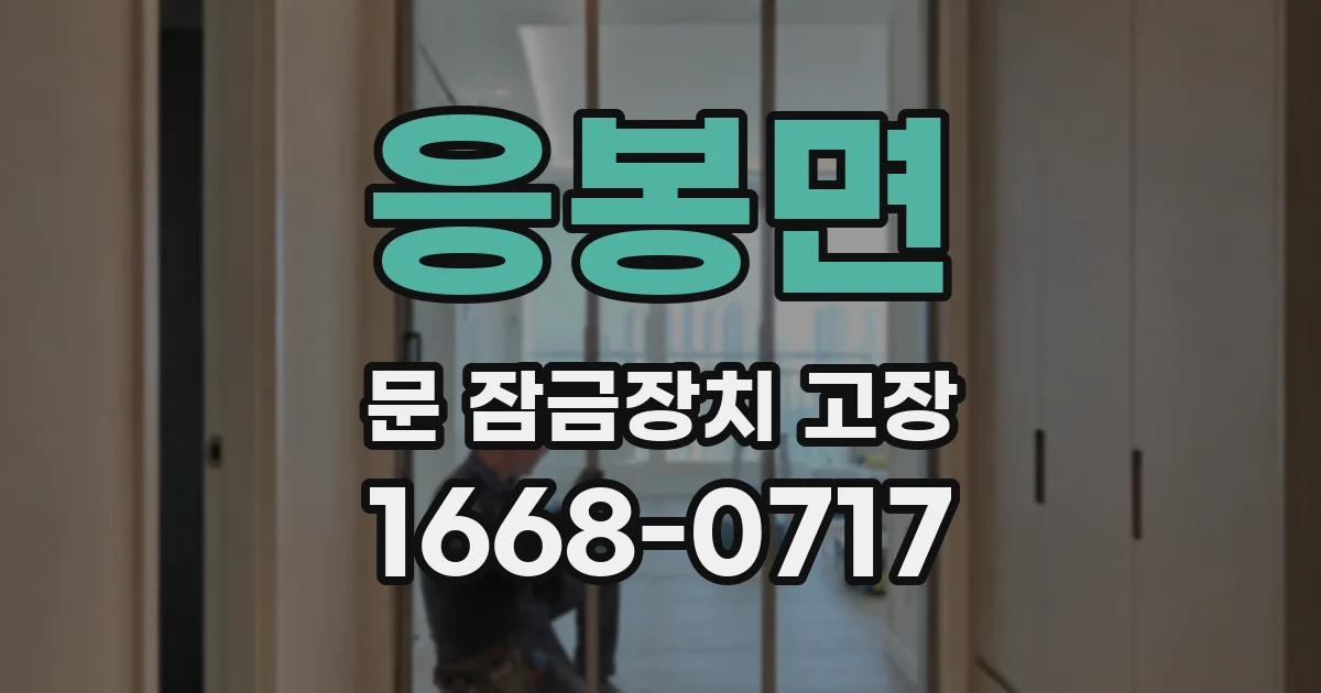 응봉면 문 잠금장치 고장