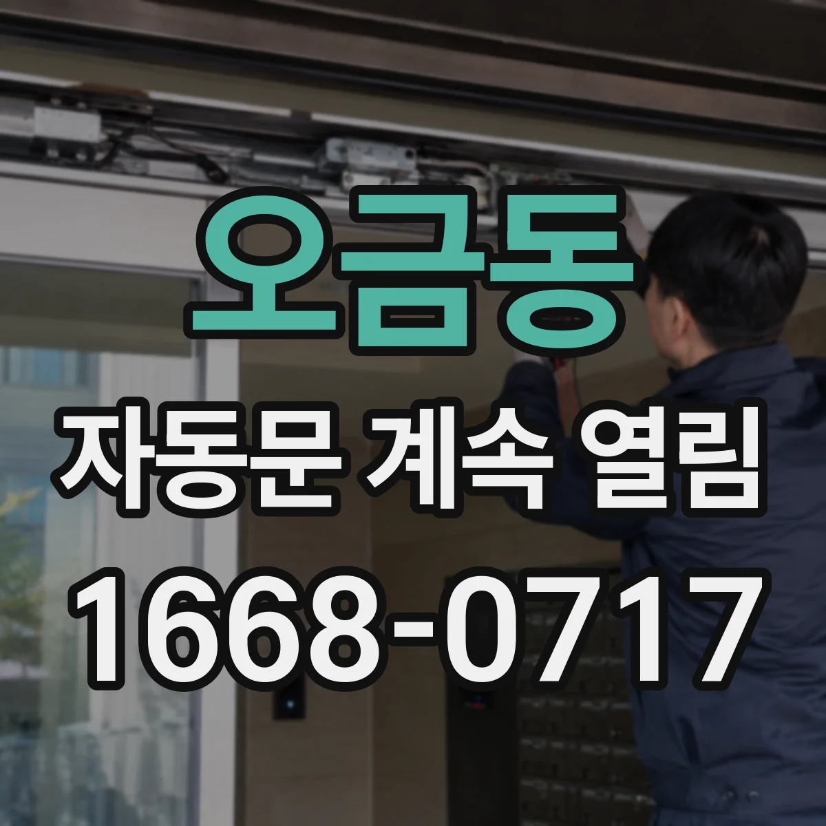 오금동 자동문 계속 열림