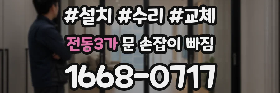 전동3가 문 손잡이 빠짐