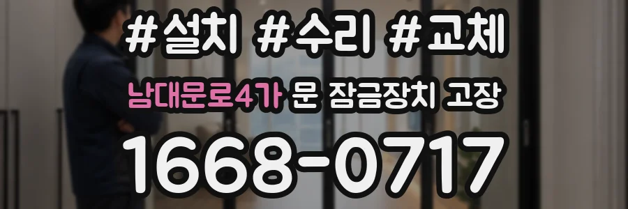 남대문로4가 문 잠금장치 고장