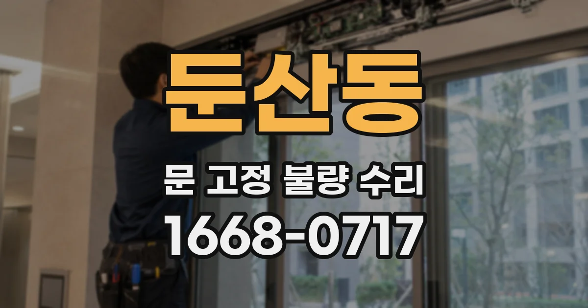 둔산동 문 고정 불량 수리