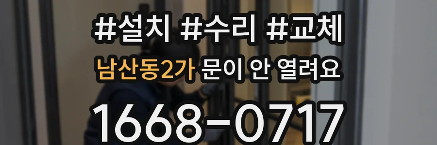 남산동2가 문이 안 열려요
