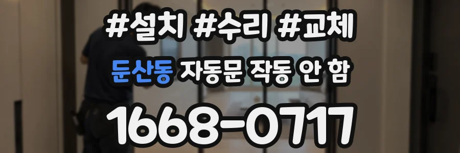 둔산동 자동문 작동 안 함