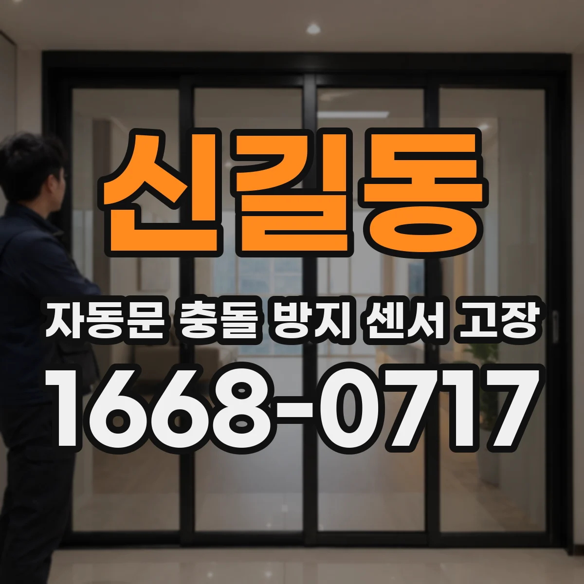 신길동 자동문 충돌 방지 센서 고장