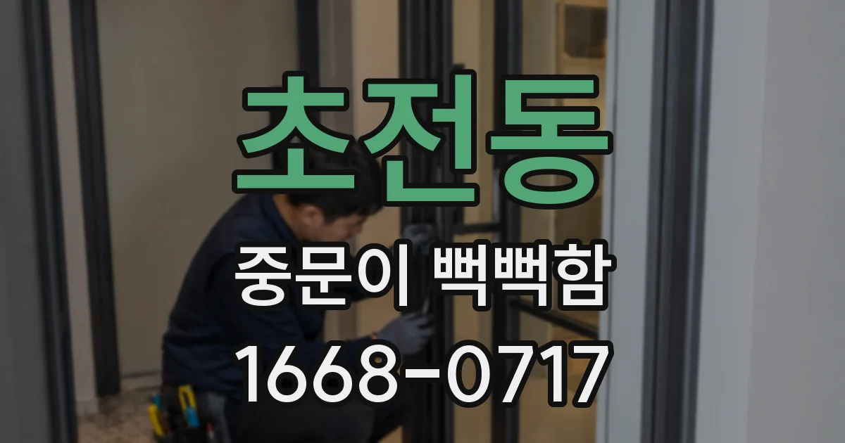 초전동 중문이 뻑뻑함