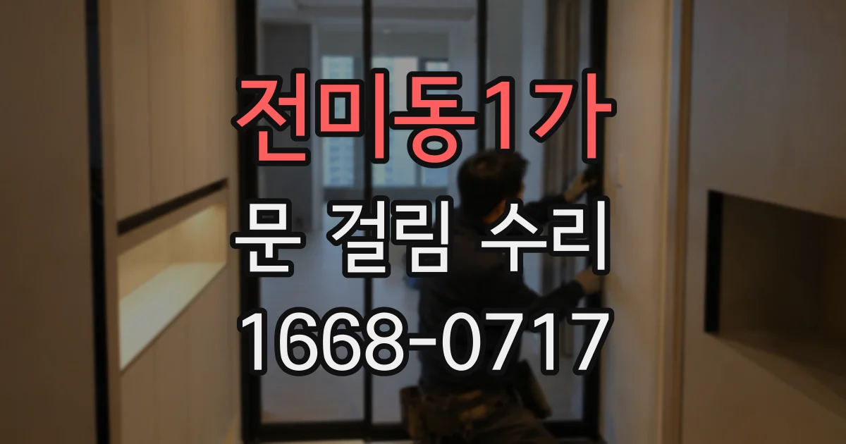 전미동1가 문 걸림 수리