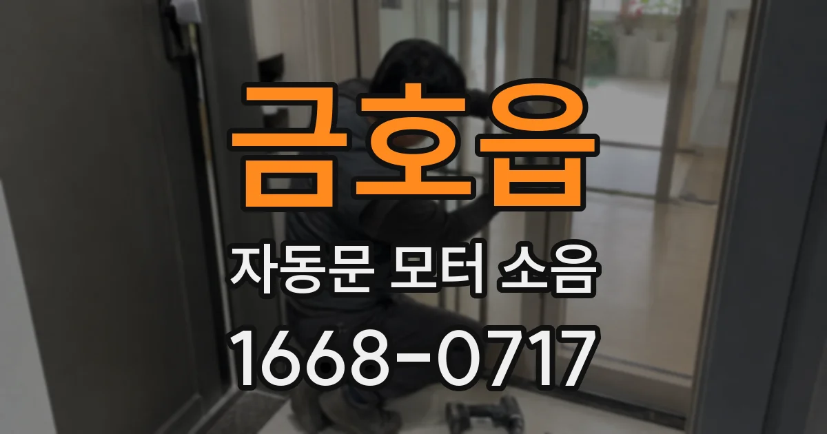 금호읍 자동문 모터 소음