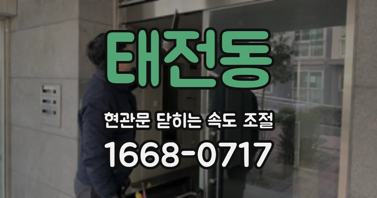 태전동 현관문 닫히는 속도 조절
