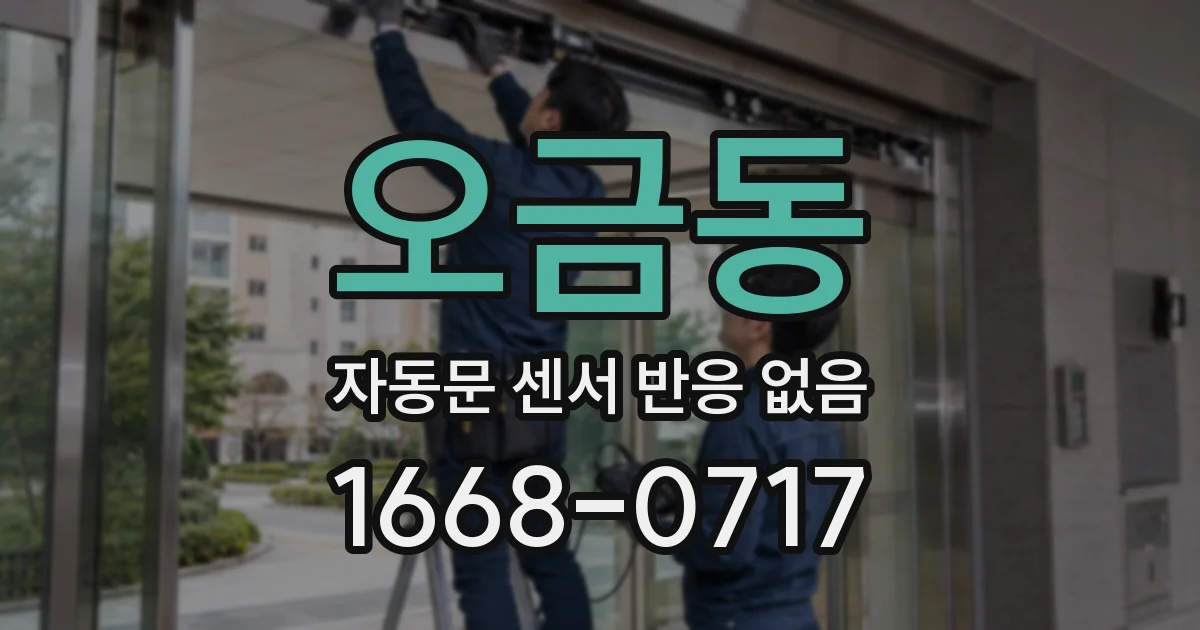 오금동 자동문 센서 반응 없음