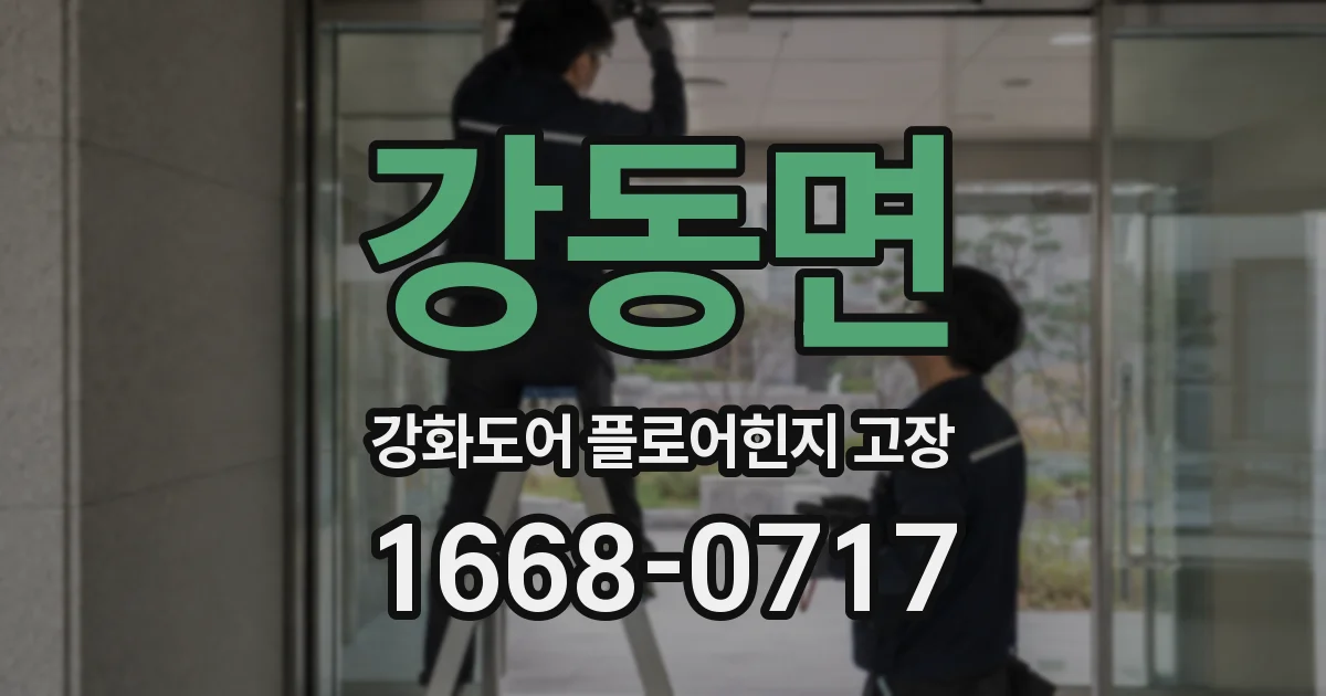 강동면 강화도어 플로어힌지 고장