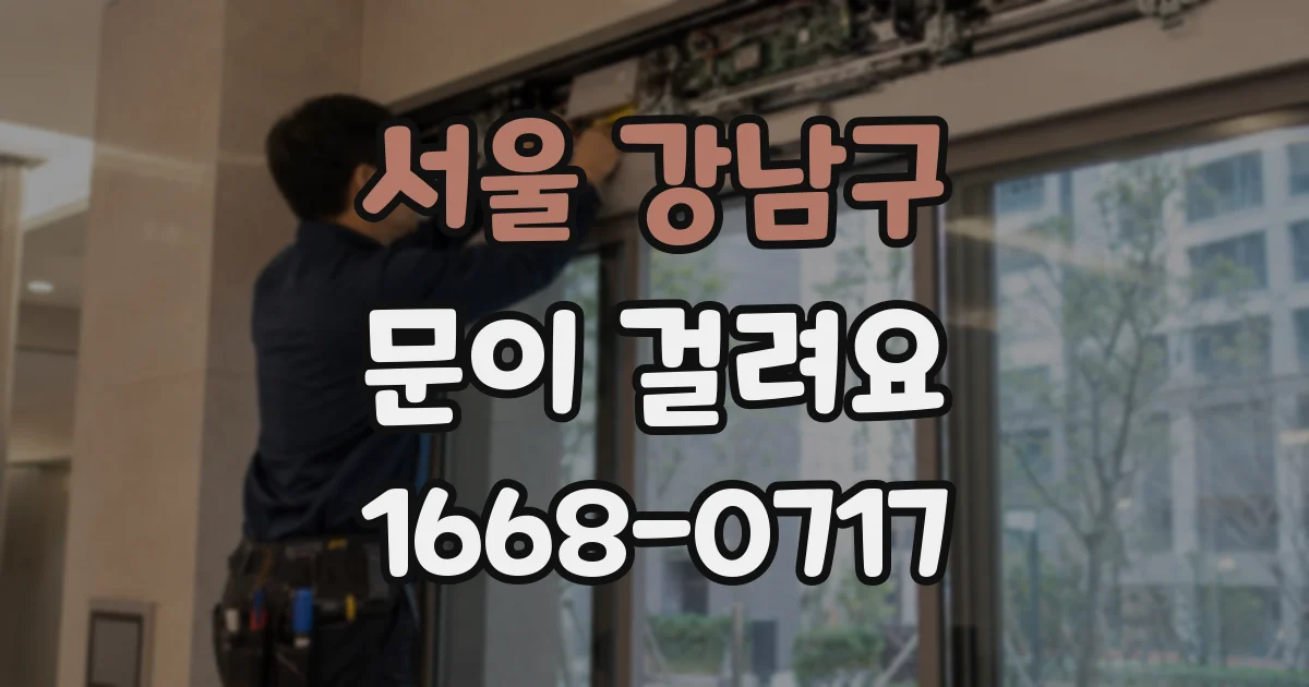 서울 강남구 문이 걸려요