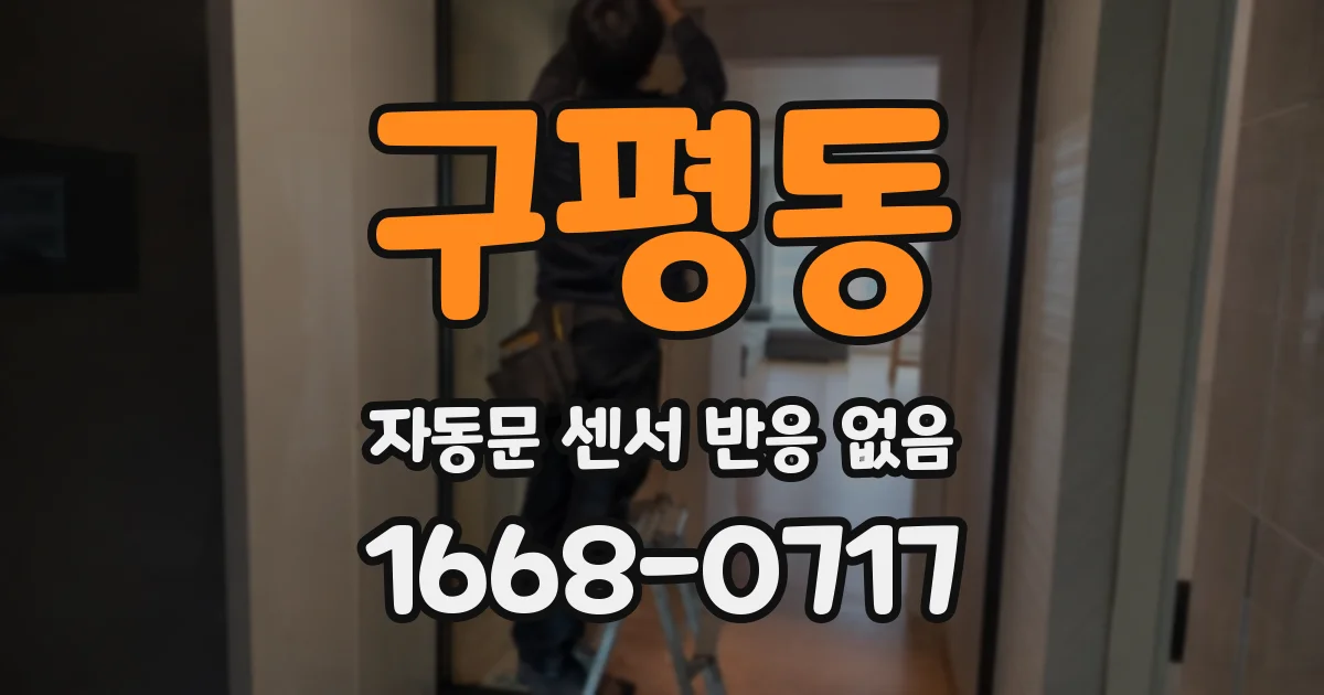 구평동 자동문 센서 반응 없음