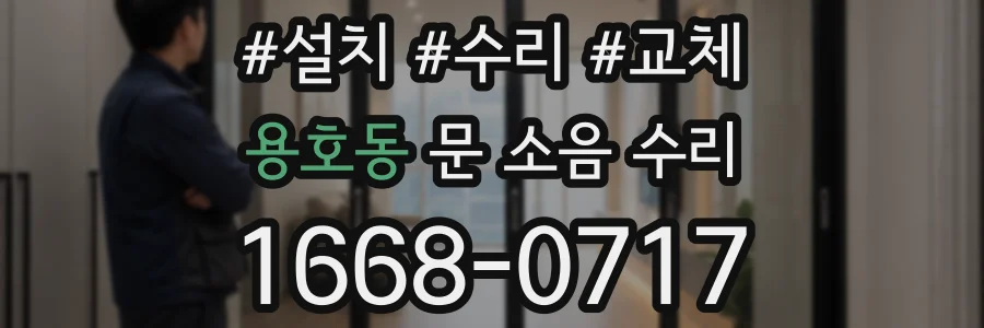 용호동 문 소음 수리