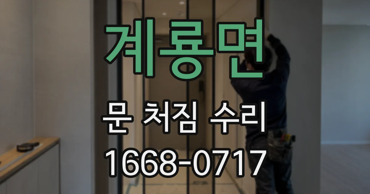 계룡면 문 처짐 수리
