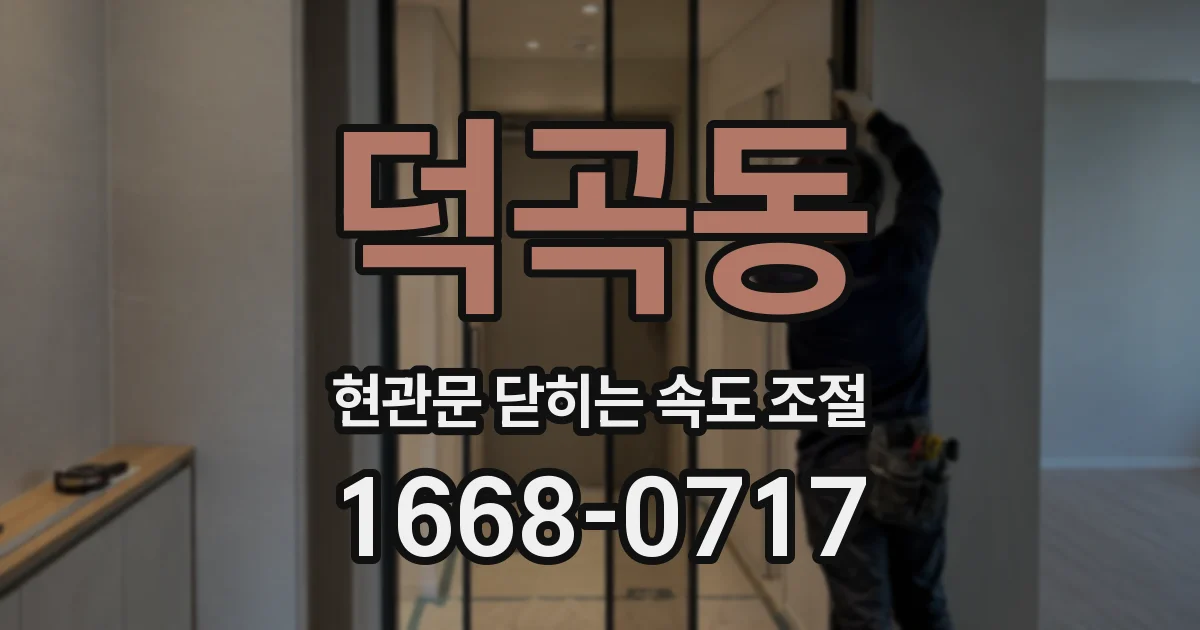 덕곡동 현관문 닫히는 속도 조절
