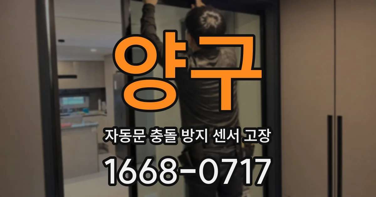 양구 자동문 충돌 방지 센서 고장