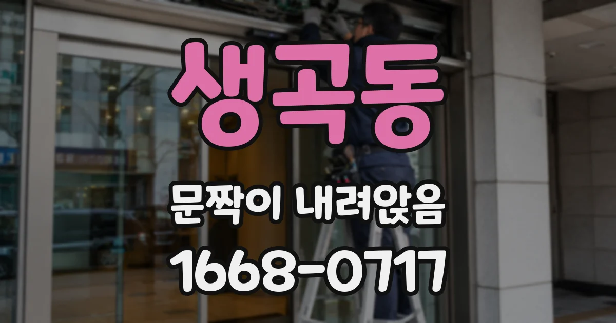 생곡동 문짝이 내려앉음