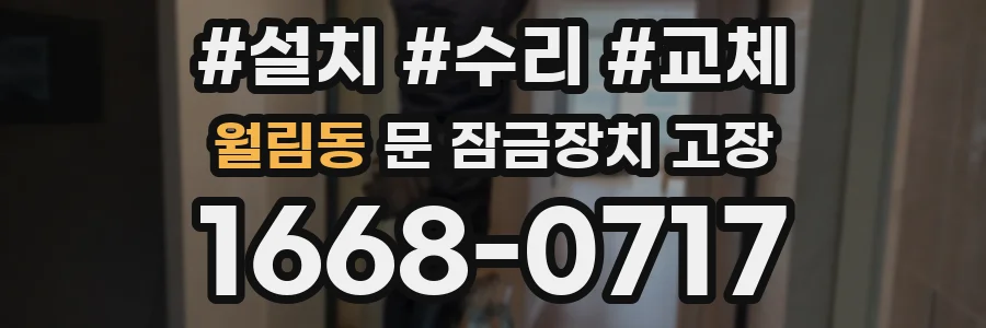 월림동 문 잠금장치 고장
