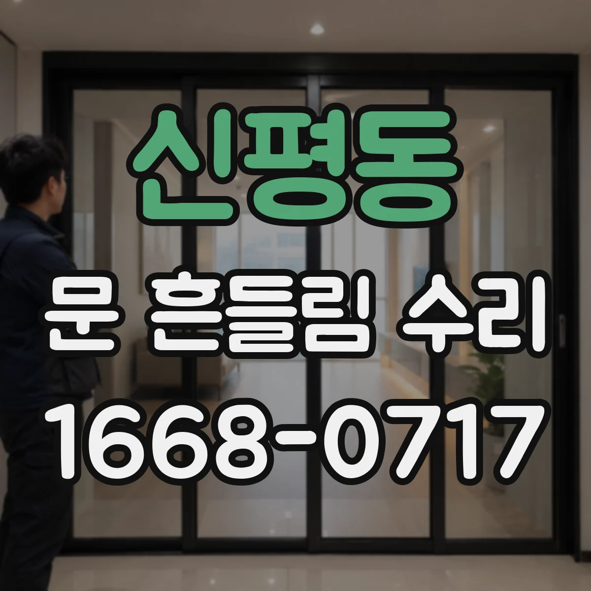 신평동 문 흔들림 수리