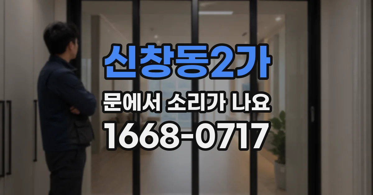 신창동2가 문에서 소리가 나요