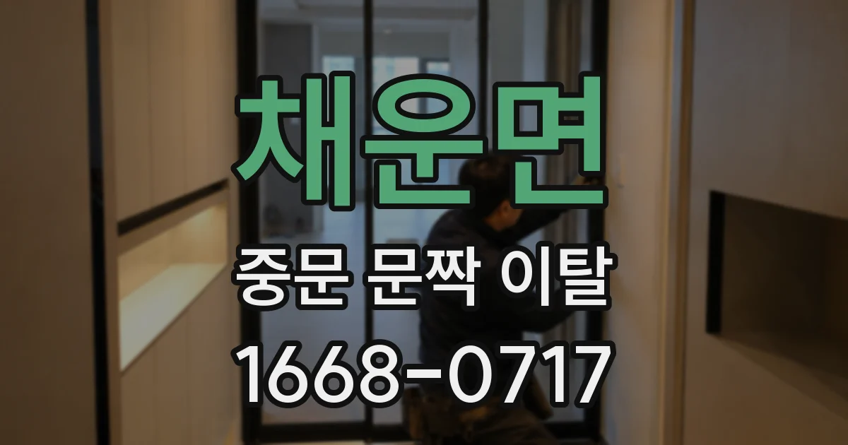 채운면 중문 문짝 이탈