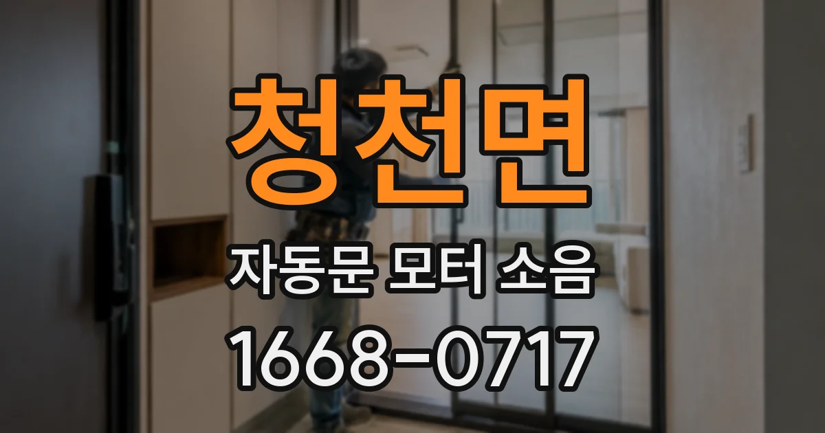 청천면 자동문 모터 소음