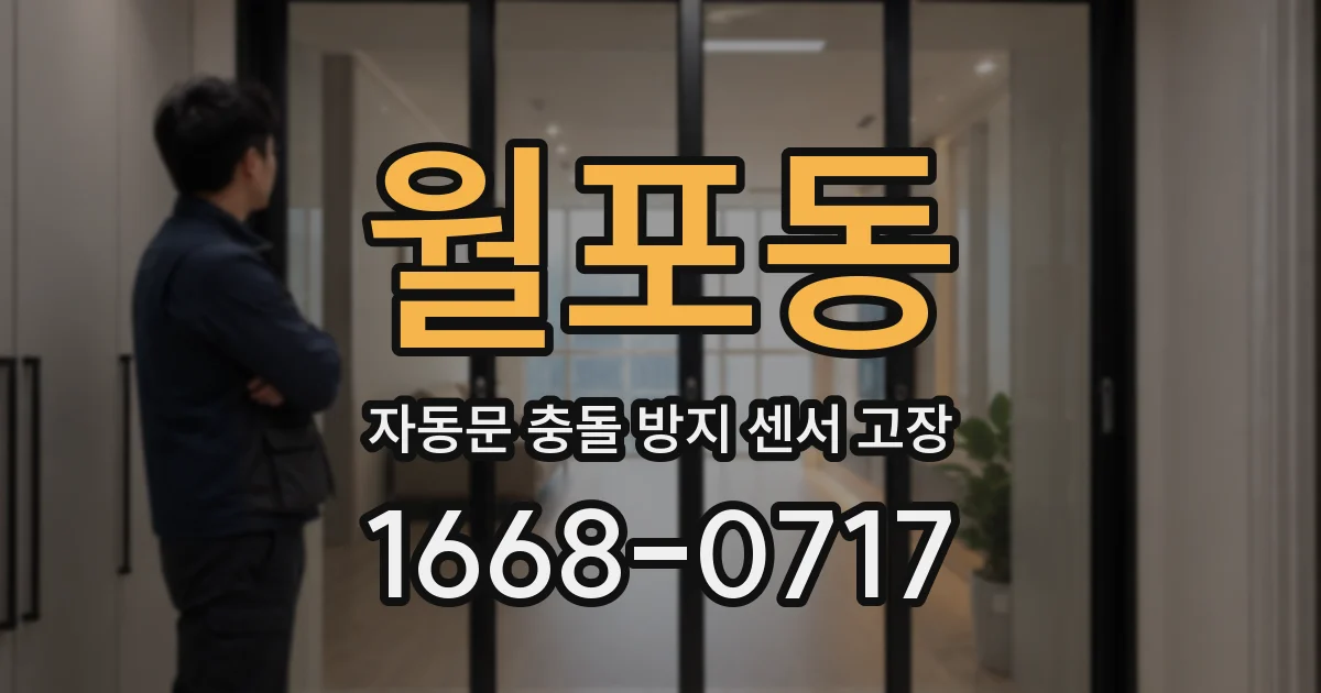 월포동 자동문 충돌 방지 센서 고장