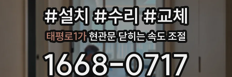 태평로1가 현관문 닫히는 속도 조절