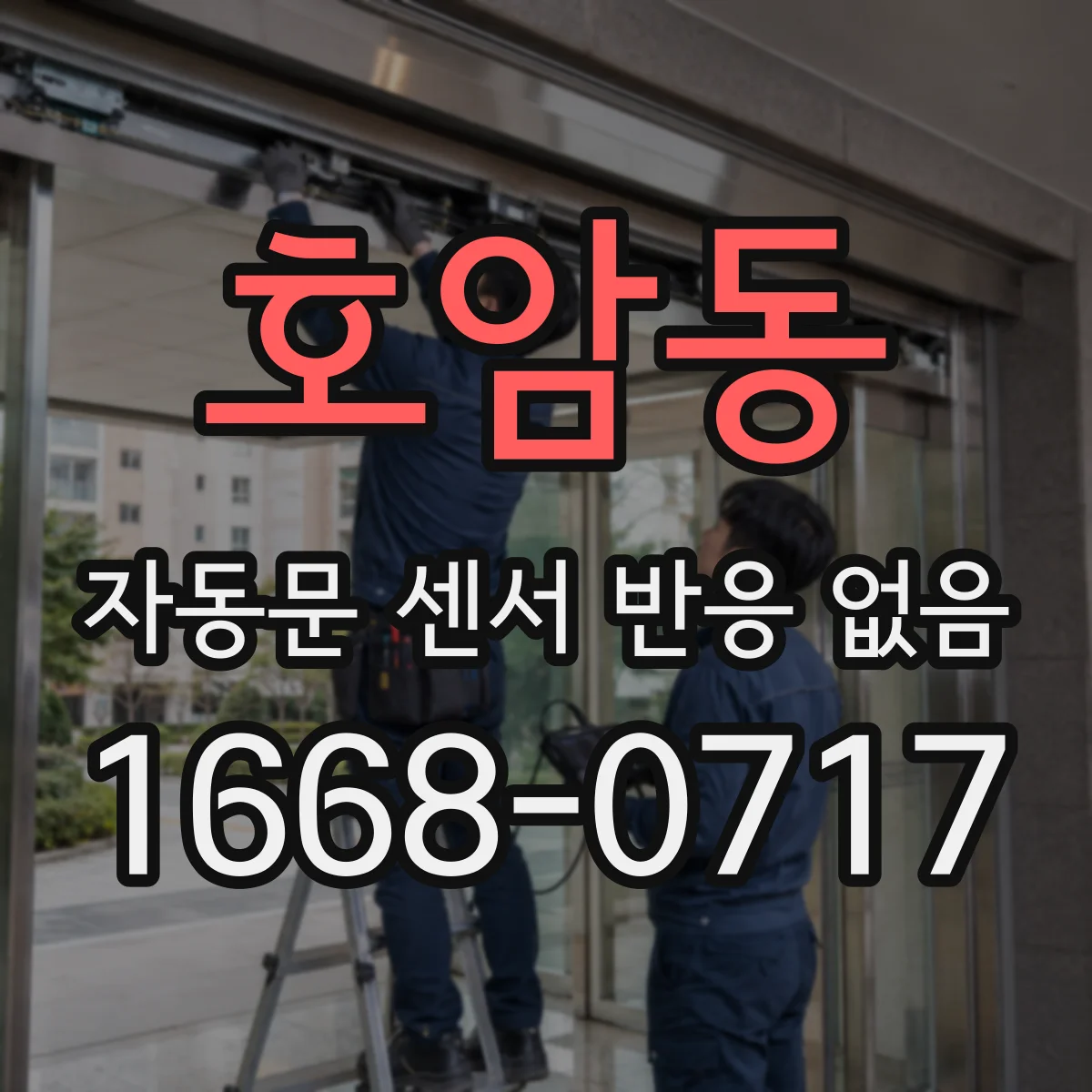호암동 자동문 센서 반응 없음
