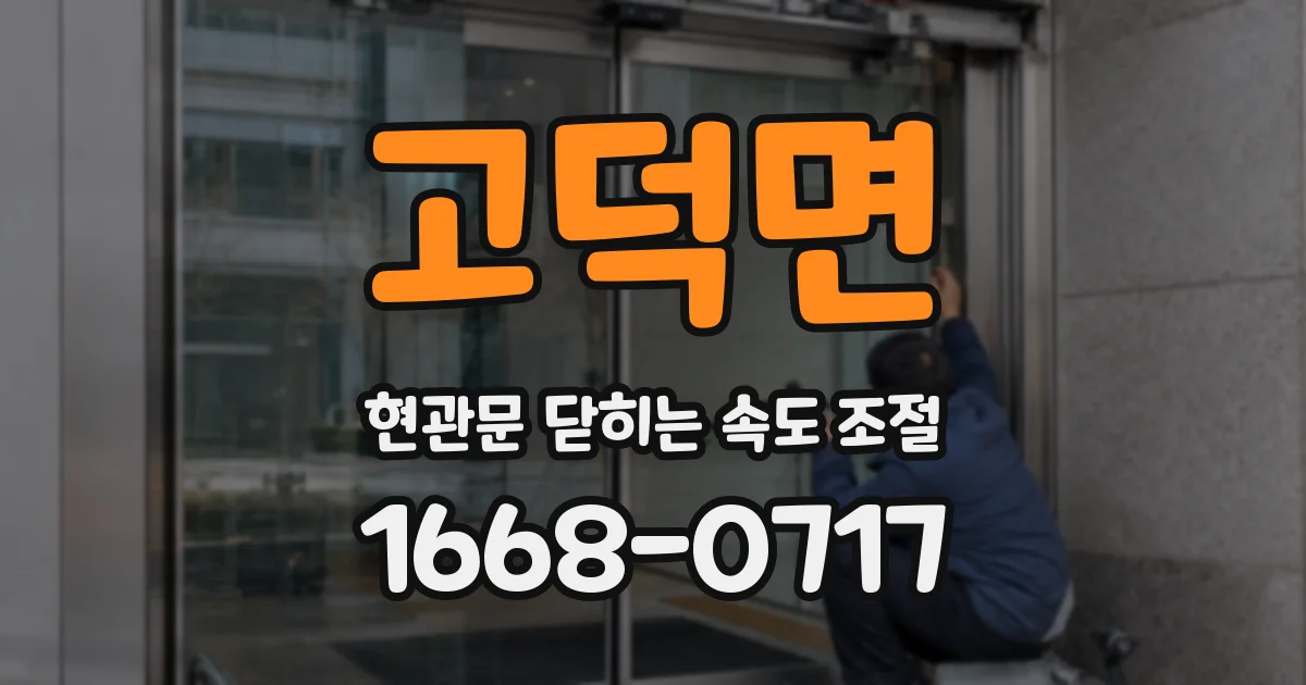 고덕면 현관문 닫히는 속도 조절