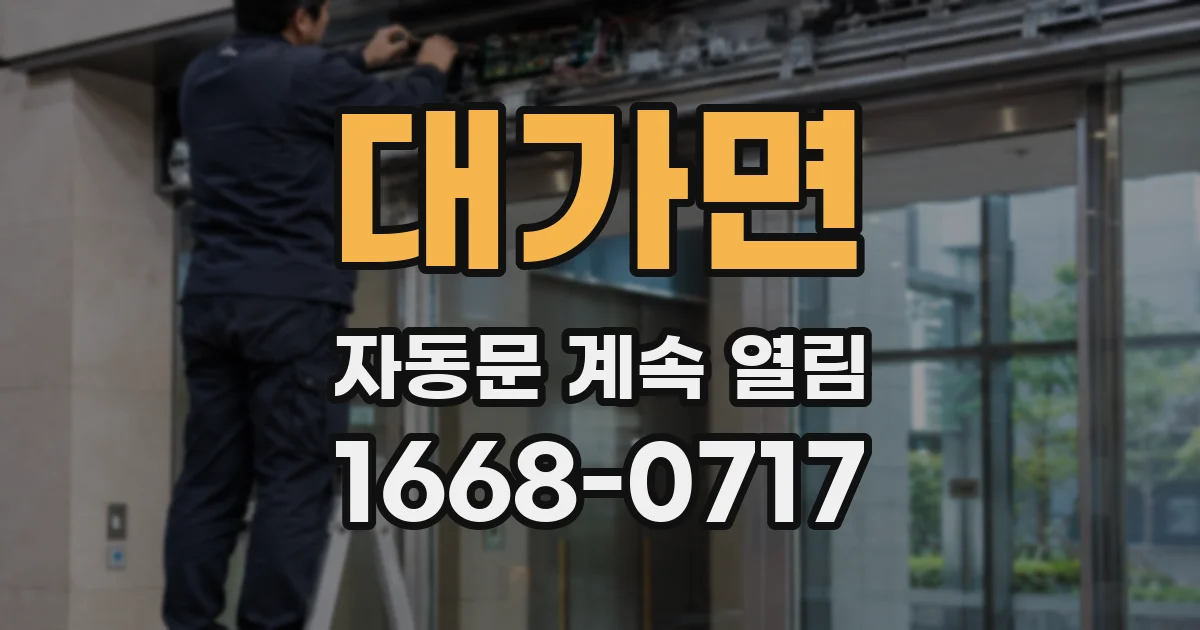 대가면 자동문 계속 열림