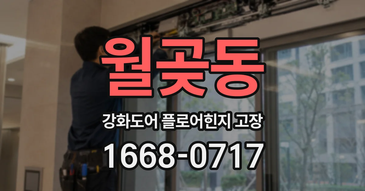 월곶동 강화도어 플로어힌지 고장