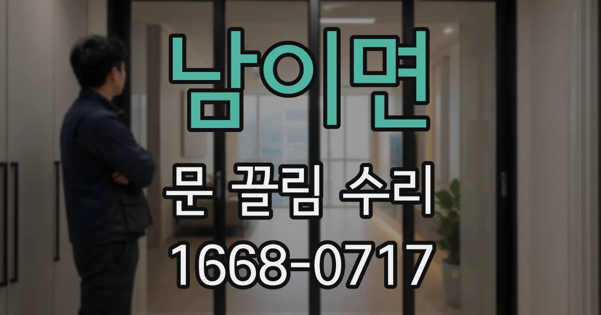 남이면 문 끌림 수리