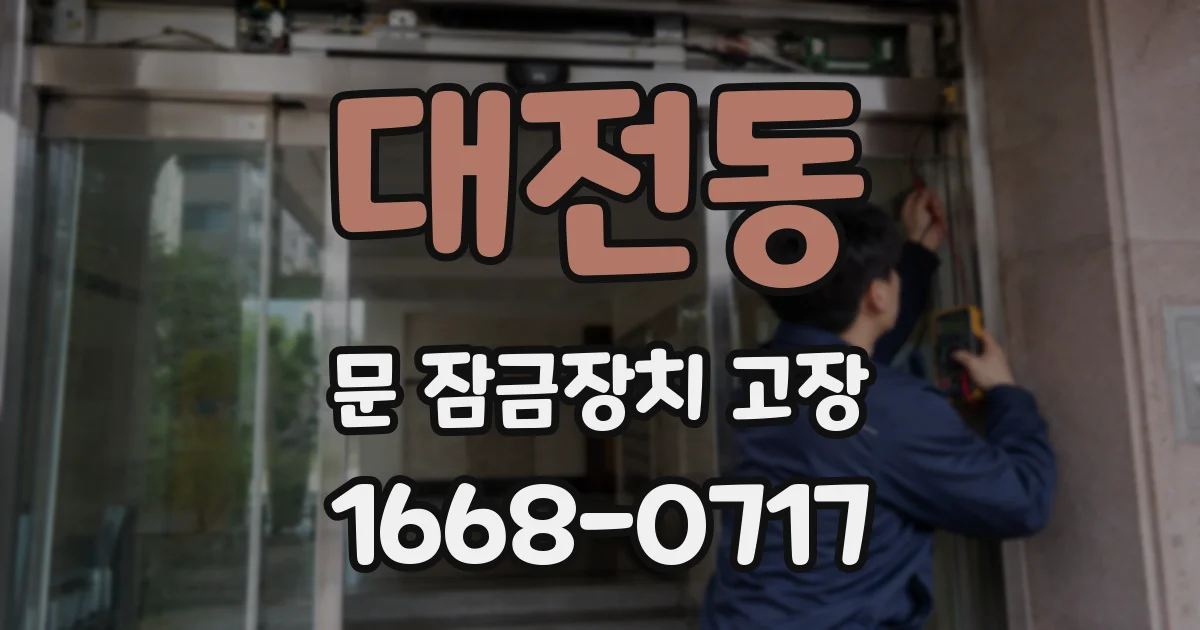 대전동 문 잠금장치 고장