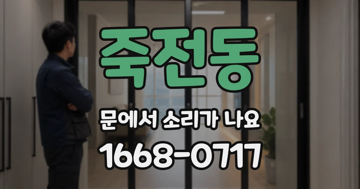 죽전동 문에서 소리가 나요